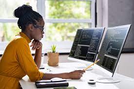 Black Woman Coding